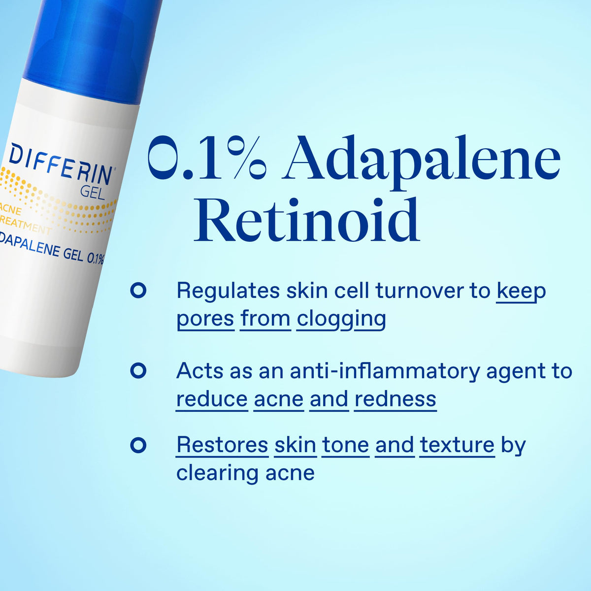 Nighttime routine scene with Differin bottle, cleanser, moisturizer showing regimen compatibility benefit