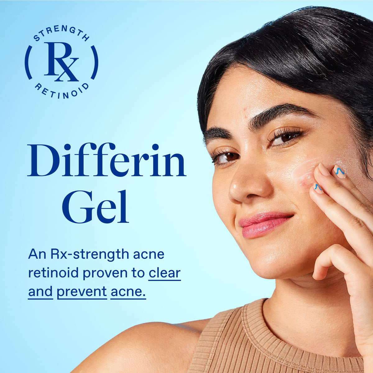 Differin 15g pump in hand showing compact size and travel-friendly benefit