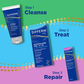 Hand holding Differin tube for size and portability reference