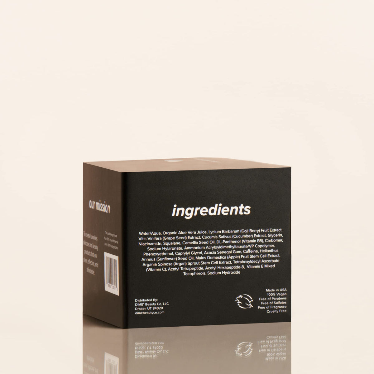 DIME eye serum on bathroom shelf in lifestyle setting for everyday use