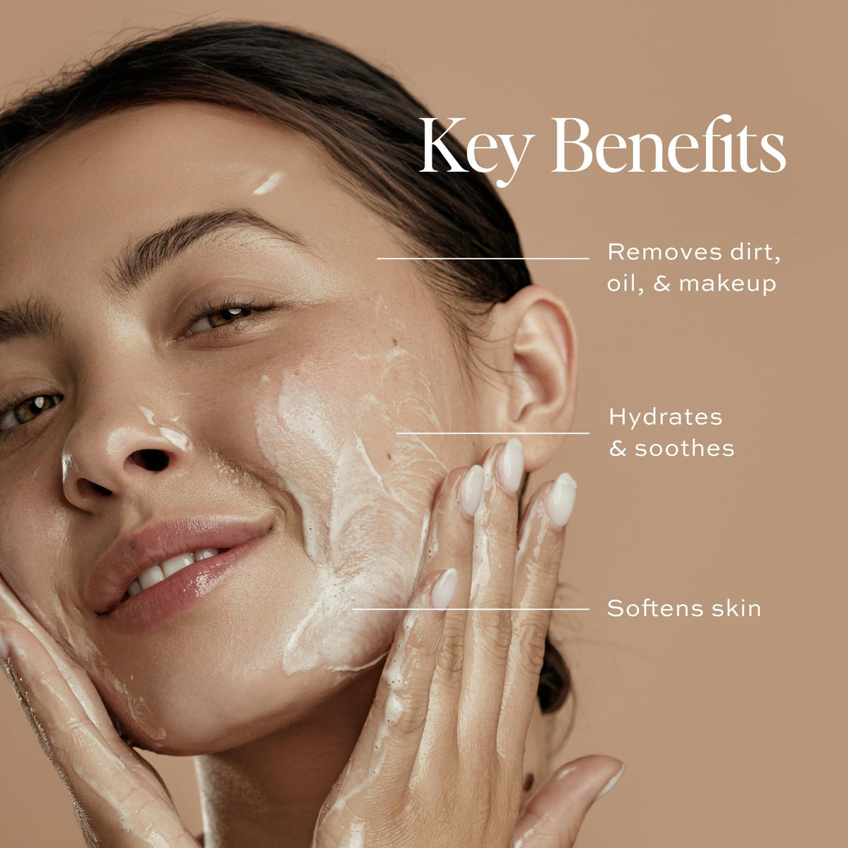 DIME pump dispensing gel cleanser for easy controlled application benefit
