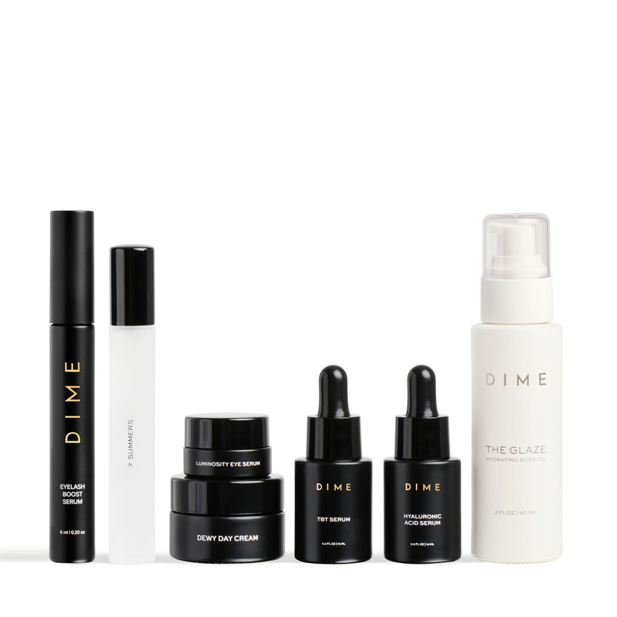 DIME Icons Collection front packaging showing all seven mini products and clean design
