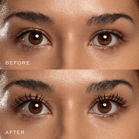 DIME primer application on lashes demonstrating separation and volume benefit