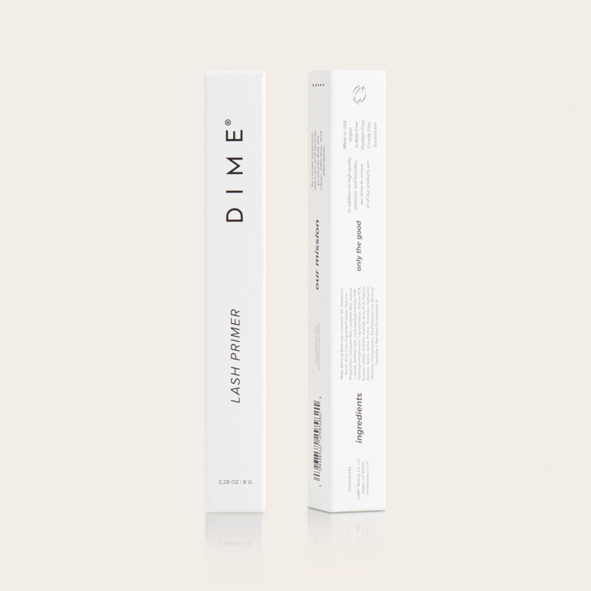 DIME primer on bathroom vanity in lifestyle scene for easy daily routine benefit