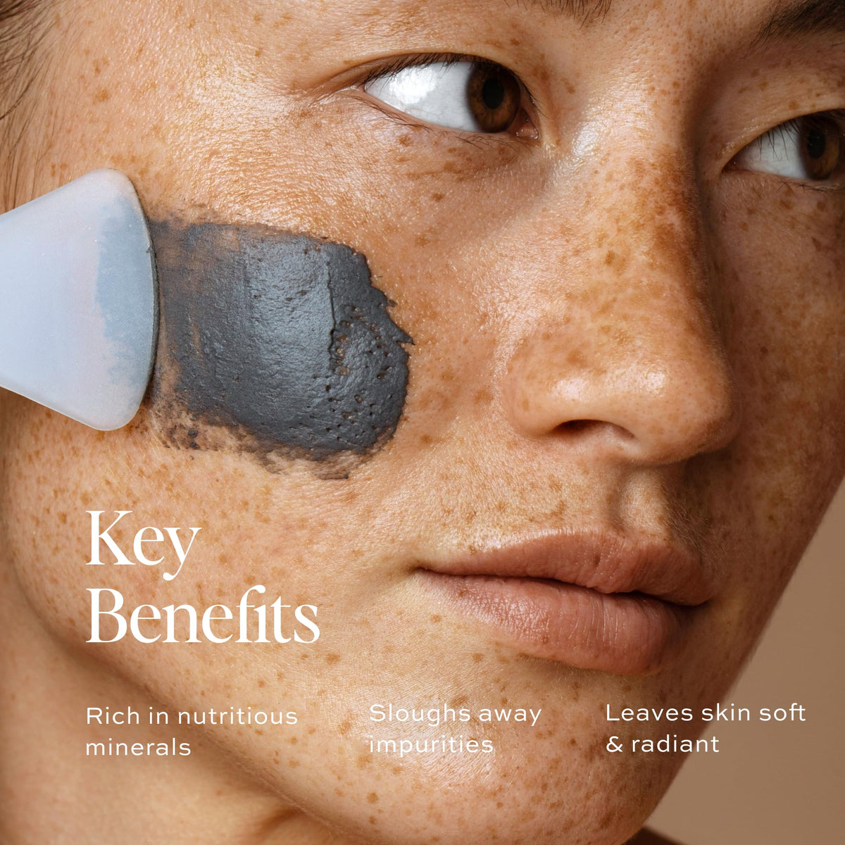 DIME mask applied on face in spa setting demonstrating pore-clearing at-home treatment