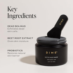 DIME jar next to spatula showing 3.38 oz scale for accurate size and hygienic application