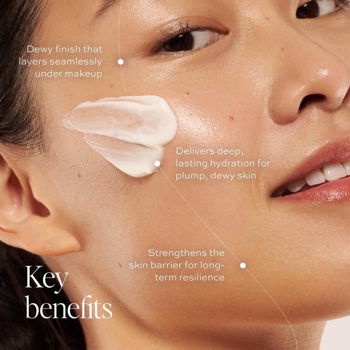 DIME open cream texture close-up highlighting lightweight hydration