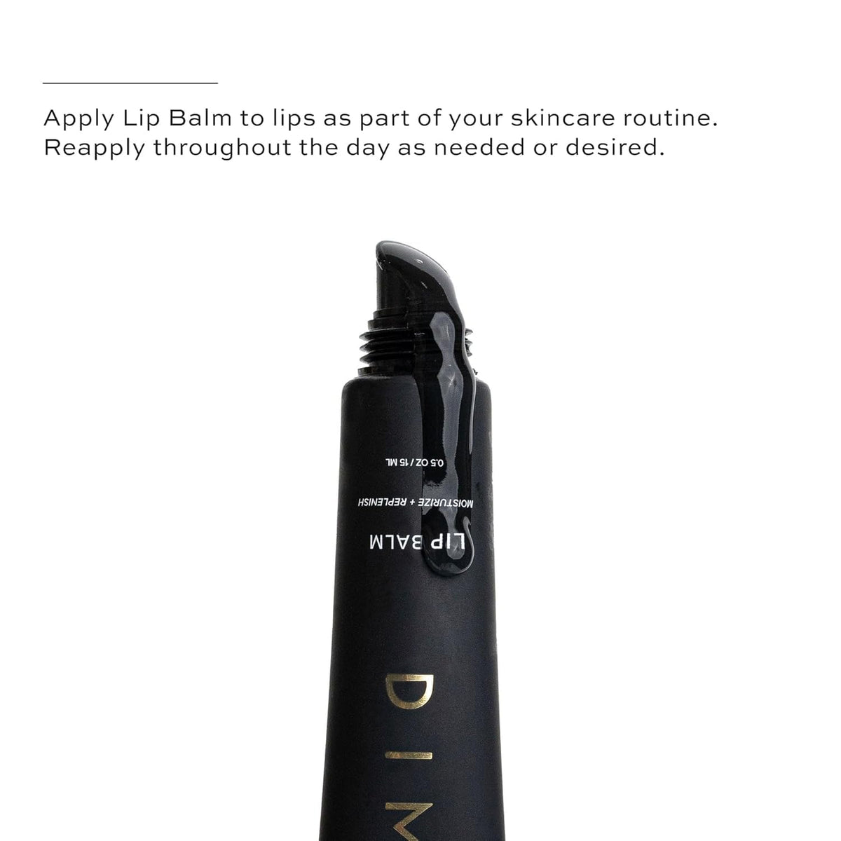 DIME balm placed next to tinted lip balm to show complementary pairing