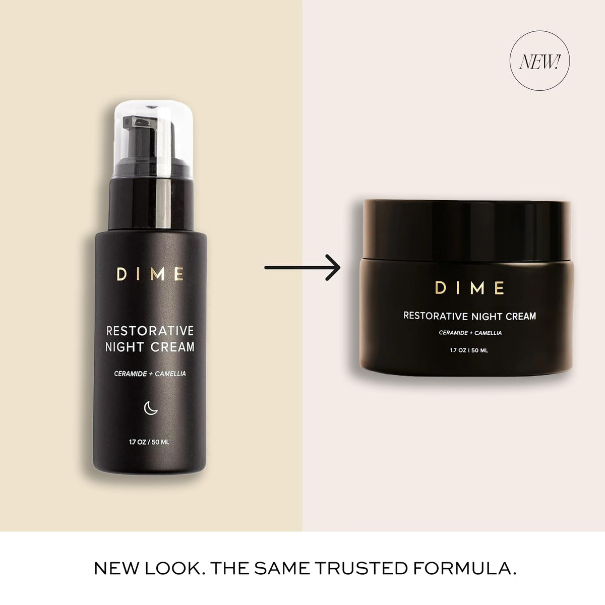 DIME open jar texture close-up highlighting creamy non-greasy finish for hydration