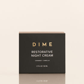DIME recyclable packaging shot emphasizing sustainable materials and clean beauty values