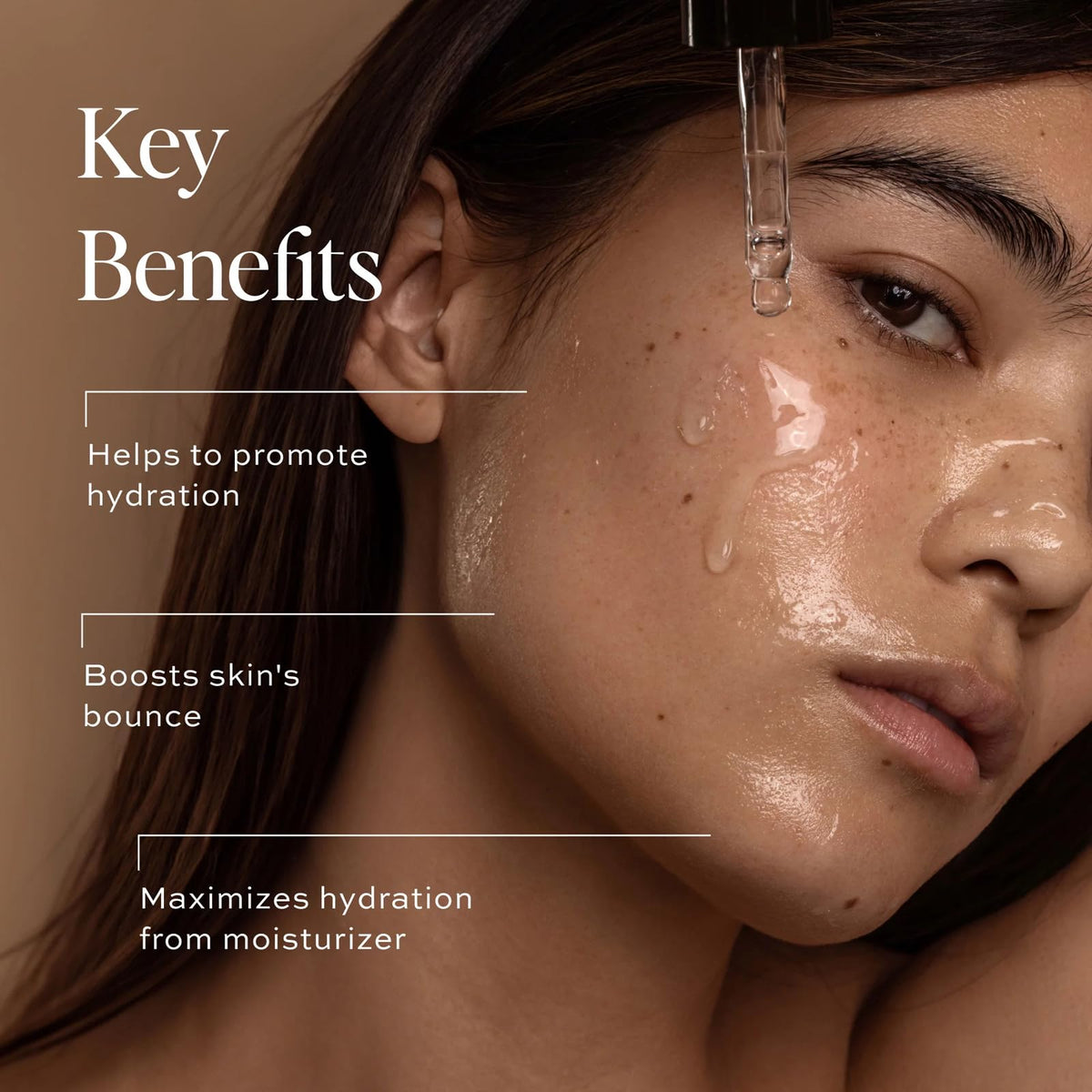 DIME serum texture close-up demonstrating lightweight, fast-absorbing formulation benefit