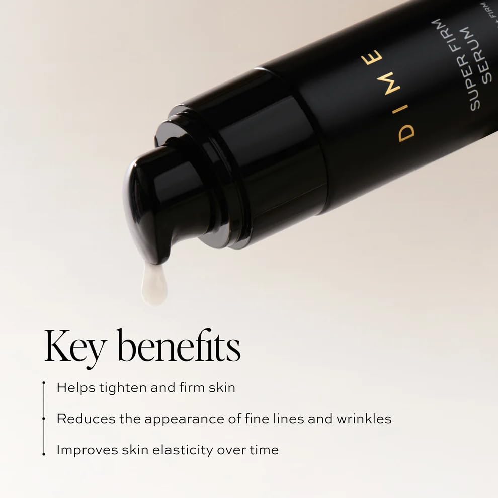 DIME applied on neck demonstration conveying targeted firming and smoother appearance