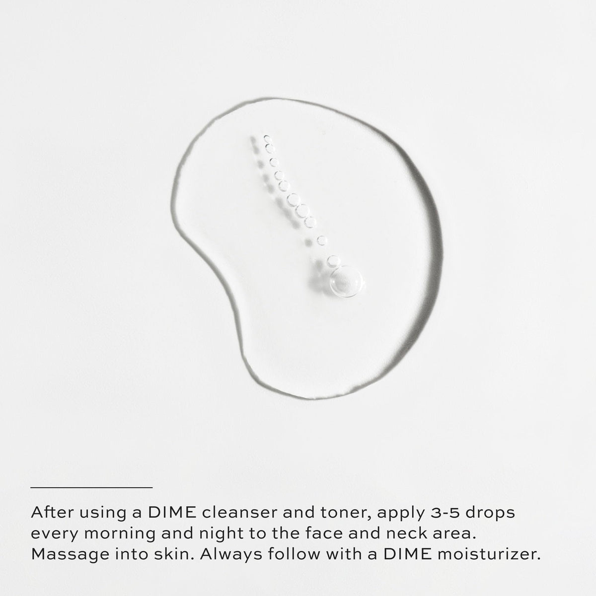 DIME TBT Serum bottle next to moisturizer showing routine compatibility benefit