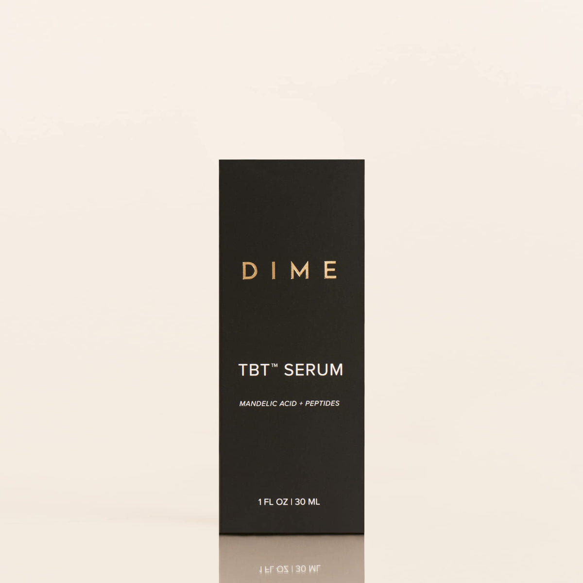 DIME TBT Serum scale with ruler indicating 30 ml travel-friendly benefit