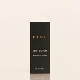 DIME TBT Serum scale with ruler indicating 30 ml travel-friendly benefit