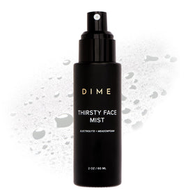 DIME front packaging of Thirsty Face Mist showing bottle and label for easy recognition