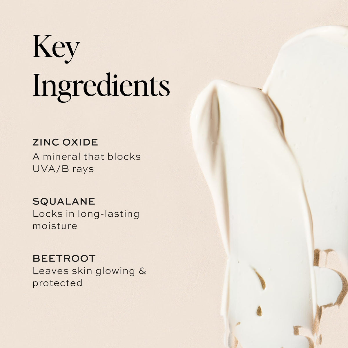 DIME label close-up listing zinc oxide and clean ingredients