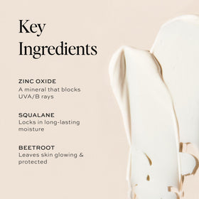 DIME label close-up listing zinc oxide and clean ingredients