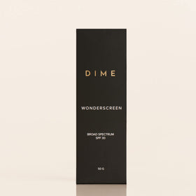 DIME product next to common items showing 50g size and travel-friendly convenience