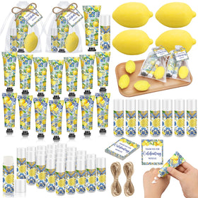 Dimsile front packaging of Capri Lemon favor kit showing complete sets and vibrant color benefits presentation