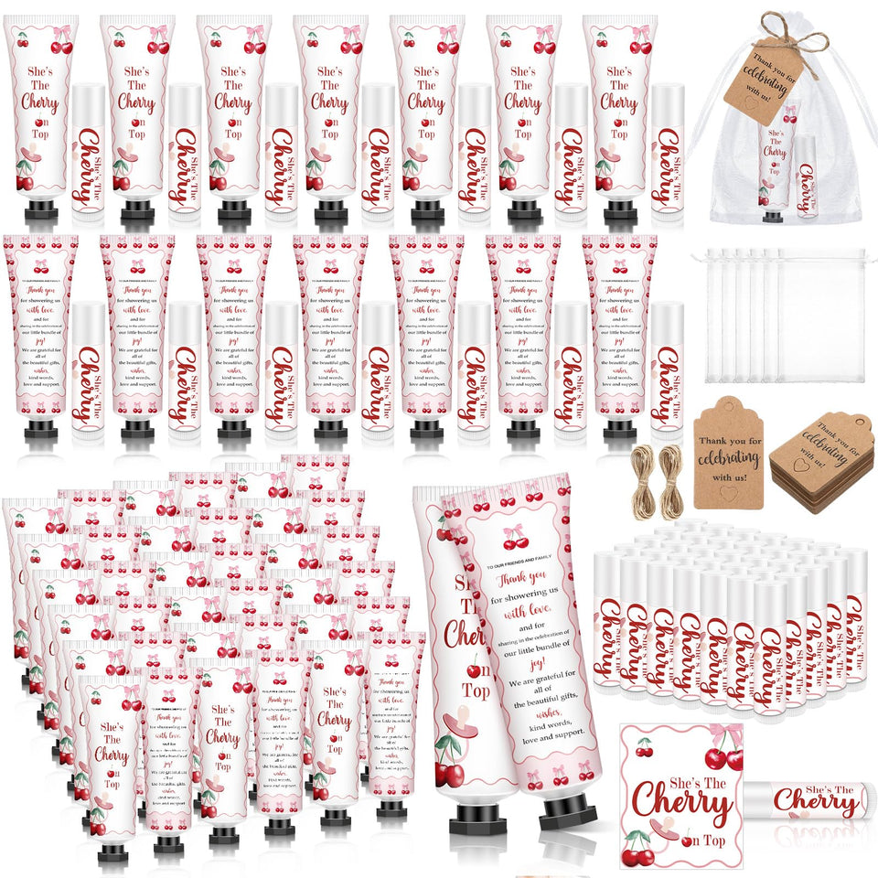 Dimsile front packaging showing cherry-themed sets and ready-to-gift appeal