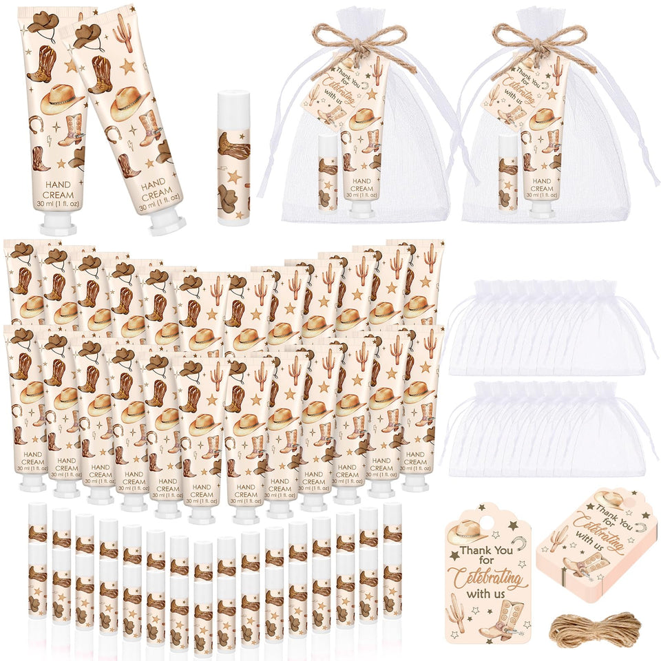 Dimsile front packaging display showing full 30-set favor kit and presentation benefit