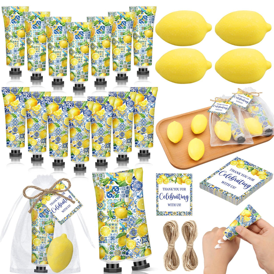Dimsile front packaging showing full 25-set favor bundle and neat presentation benefit