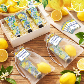 Dimsile organza bags holding hand cream and soap for neat presentation