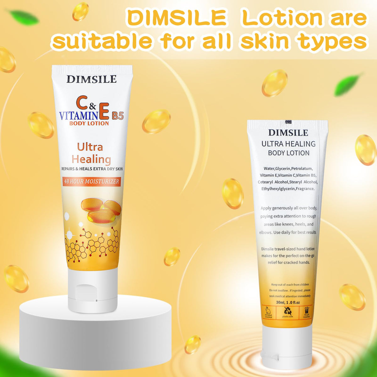 Dimsile bottle in hand showing 1 oz travel size for portability