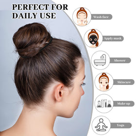 Dingion hair tie holding a voluminous bun without creasing hair