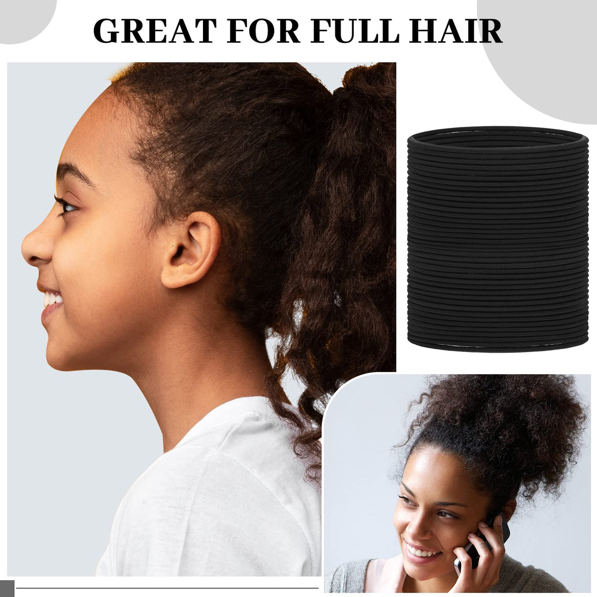 Dingion hair tie securing a high ponytail with strong support