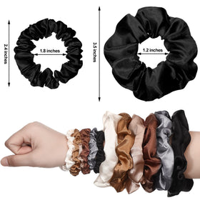 Dingion large scrunchie close-up showing satin finish and comfortable hold