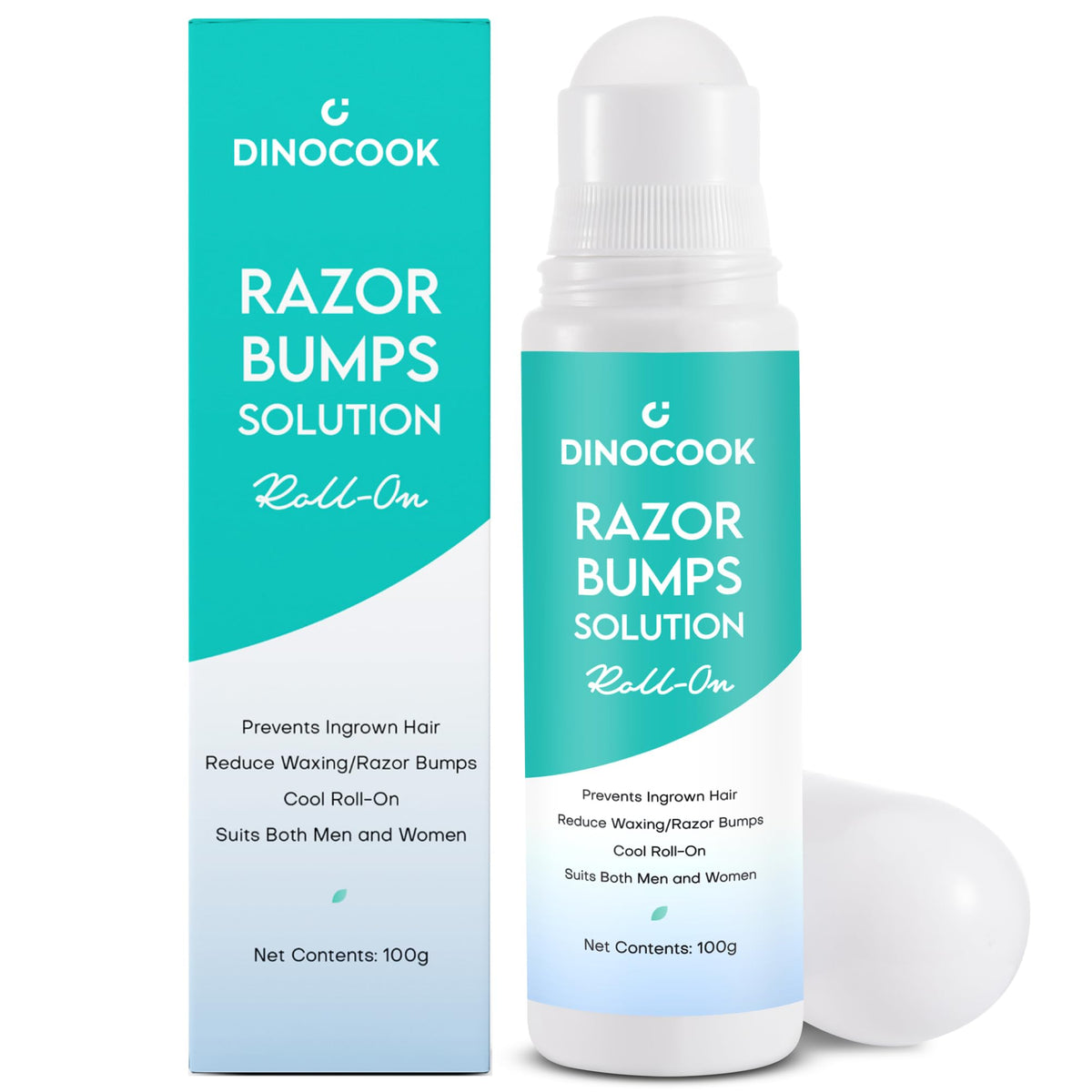 Dinocook front packaging showing serum benefits and clean design