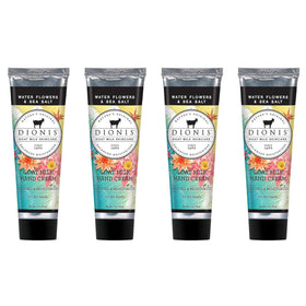 dionis front pack showing four hand cream tubes for easy gifting and travel