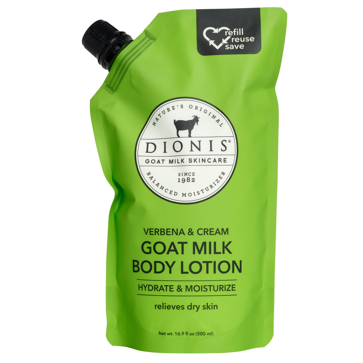 Dionis front packaging showing lemon verbena cream and volume benefit