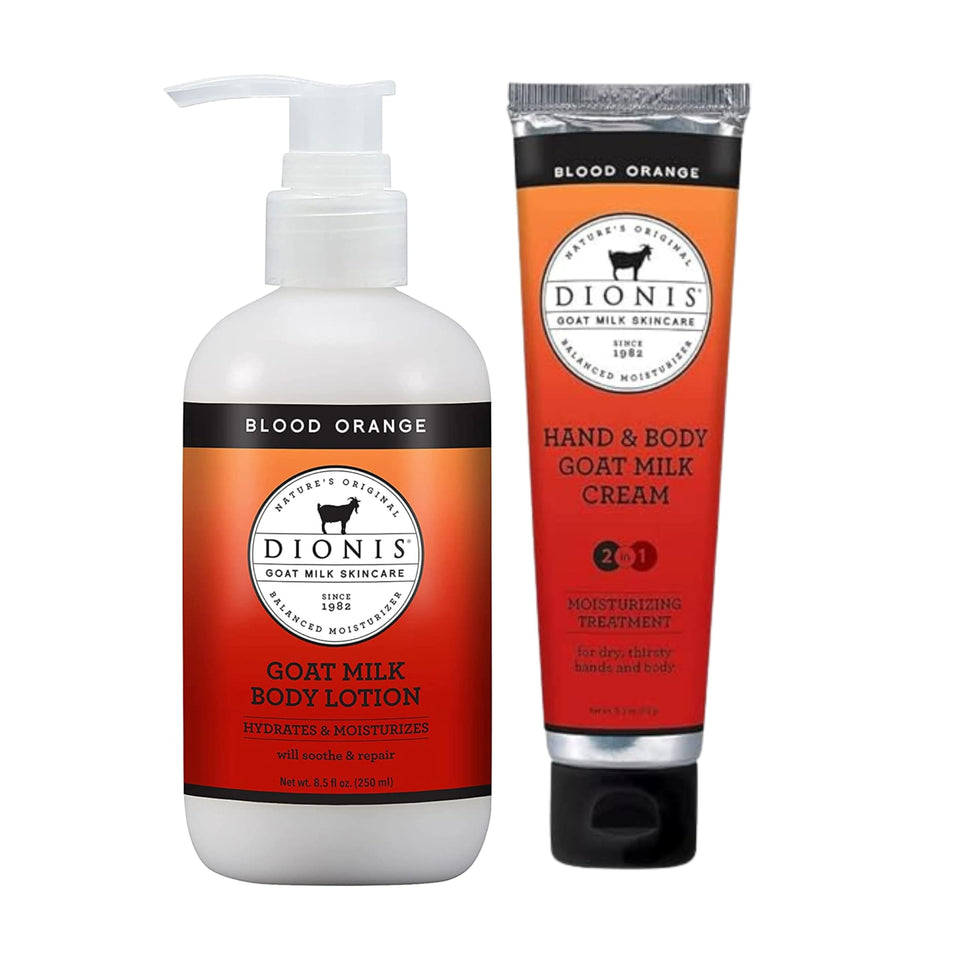 Dionis front packaging showing nourishing goat milk formula for hydrated skin