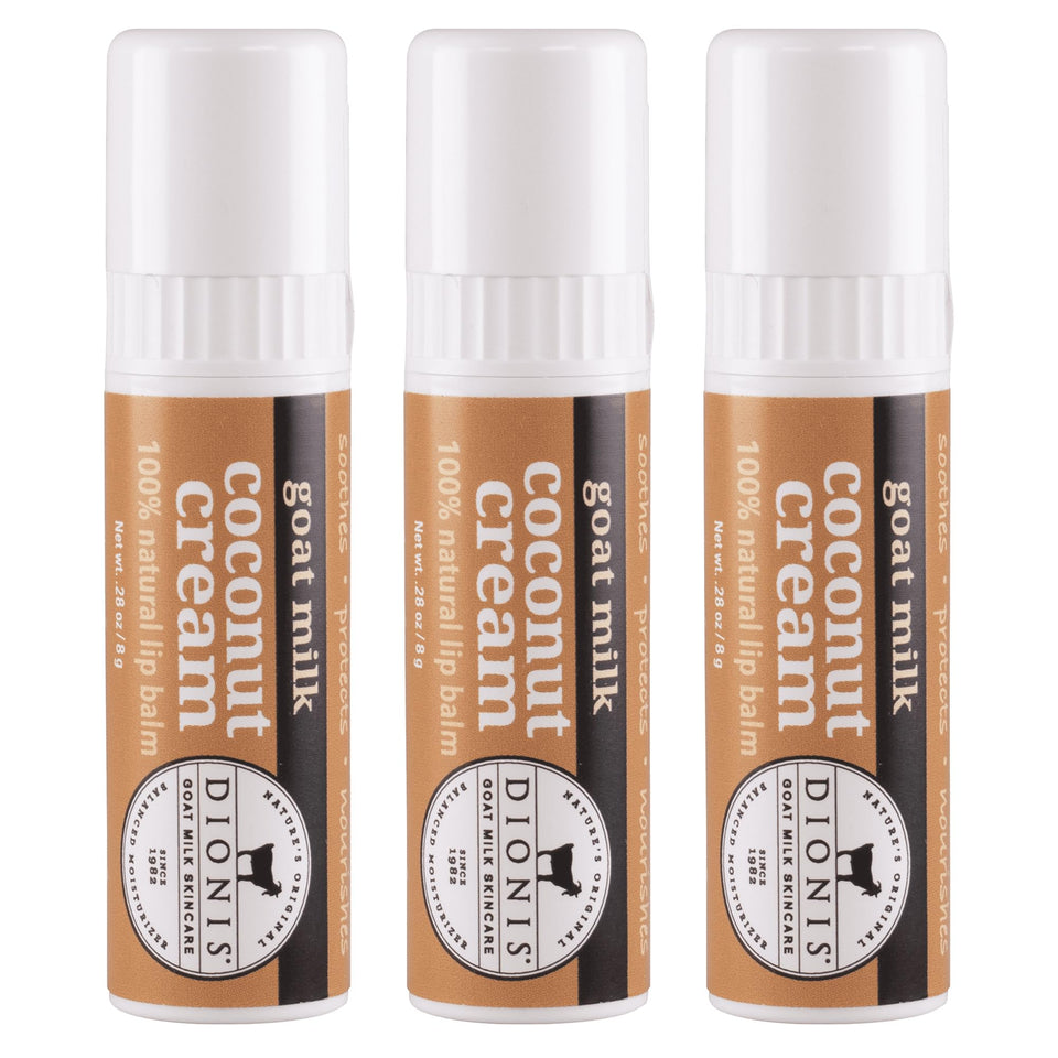 dionis front packaging showing jumbo lip balm and brand benefits