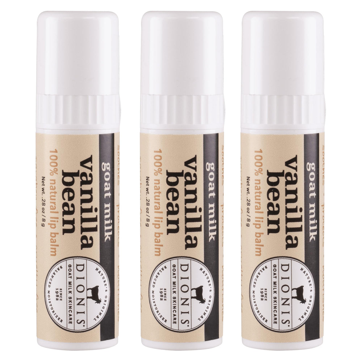Dionis front packaging showing jumbo lip balm benefits