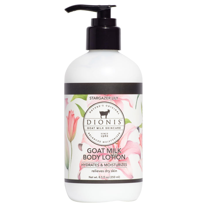 Dionis lotion front pump bottle showing packaging and easy dispensing benefit