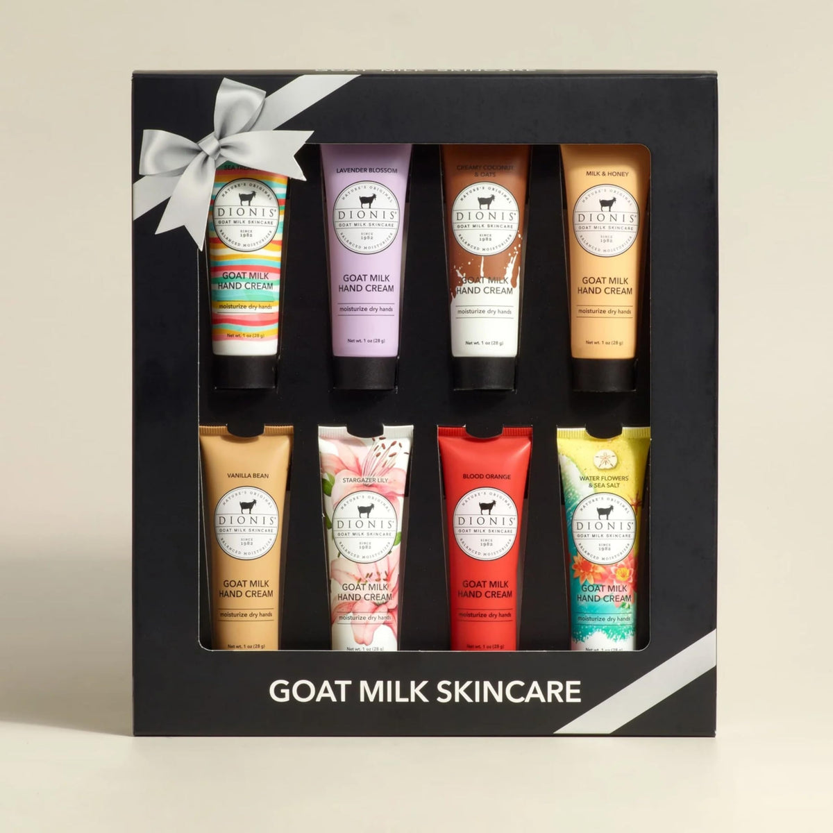 Dionis hand cream gift set arrangement highlighting travel-friendly tubes ideal for sharing
