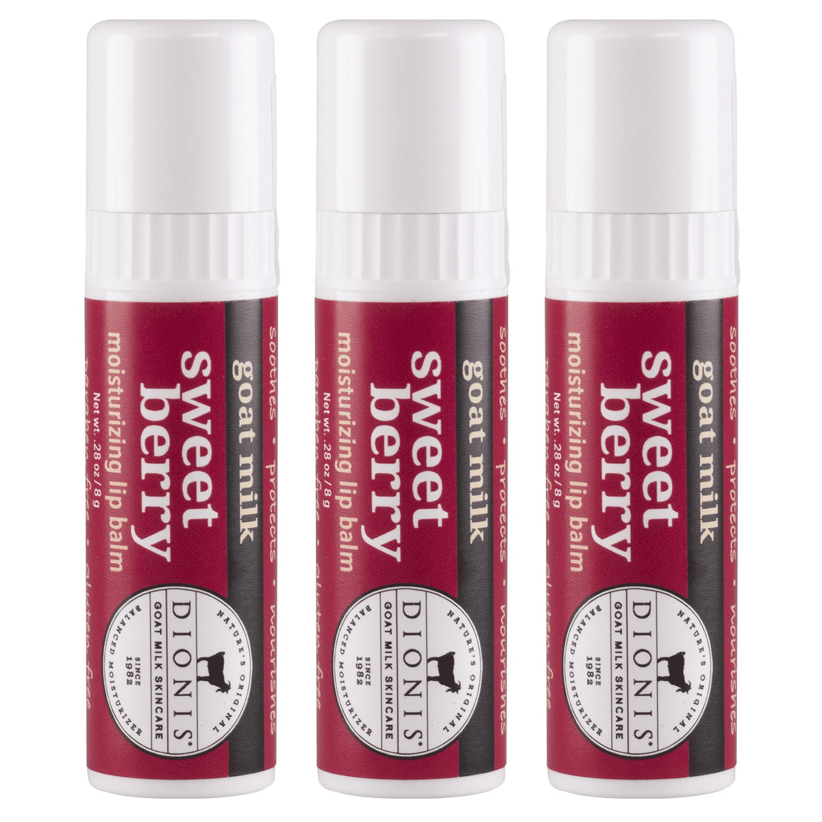 Dionis jumbo lip balm front packaging showing brand and flavor benefit hydration