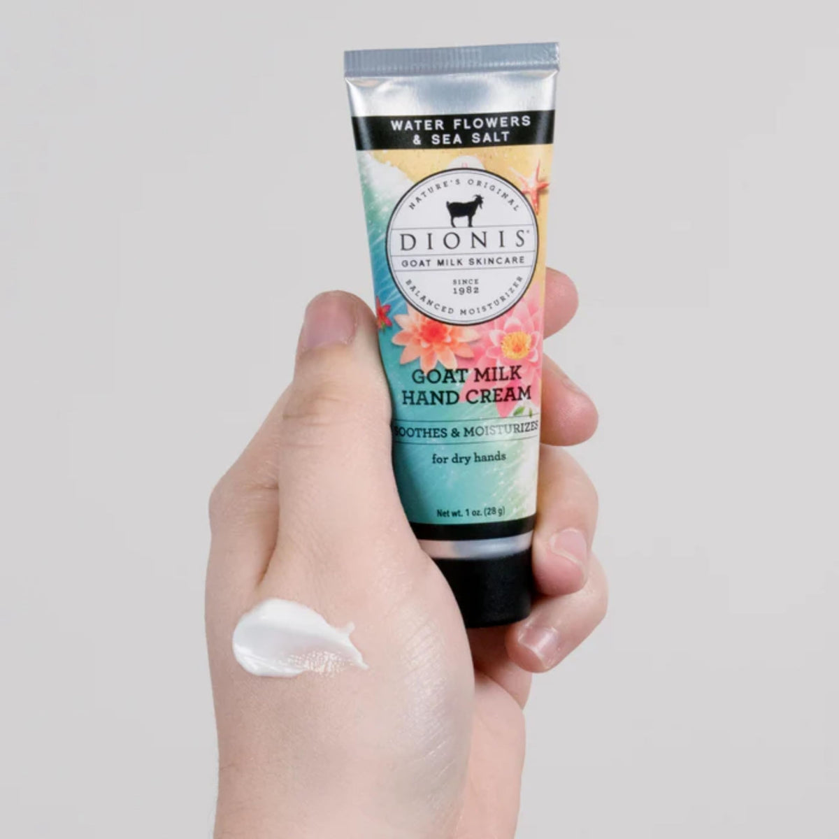 dionis tubes on bathroom vanity suggesting everyday routine and fresh scent