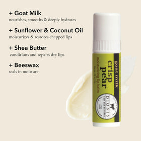 Dionis open tube texture close-up highlighting smooth balm and easy glide