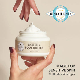 Dionis jar held in hand showing 8.5 oz scale and travel-friendly benefit