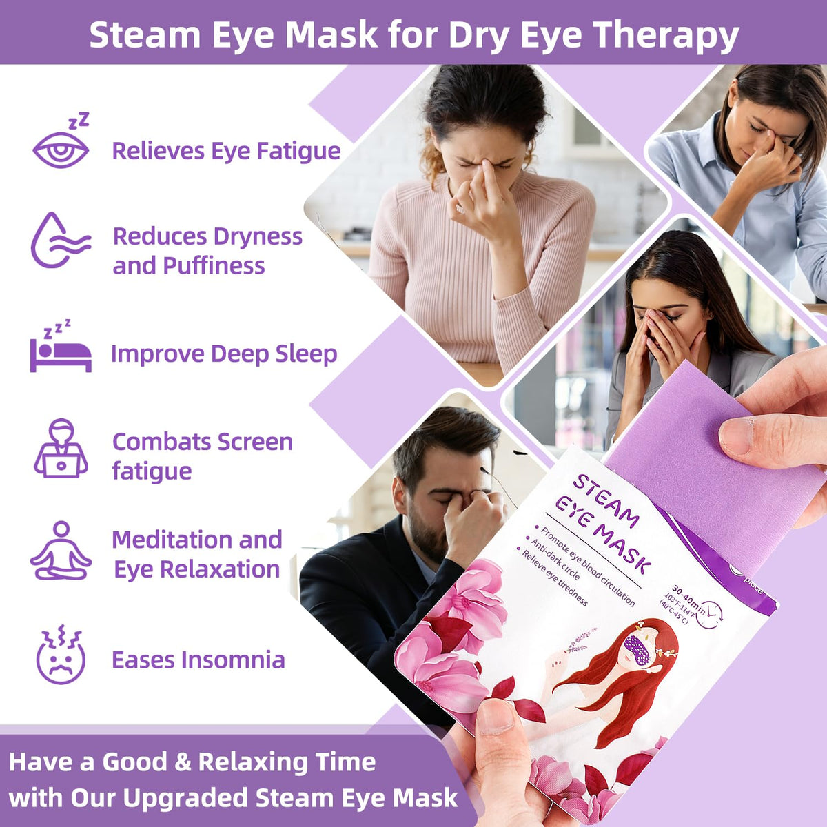 DIOOSVGFH person wearing mask to relax after screen time