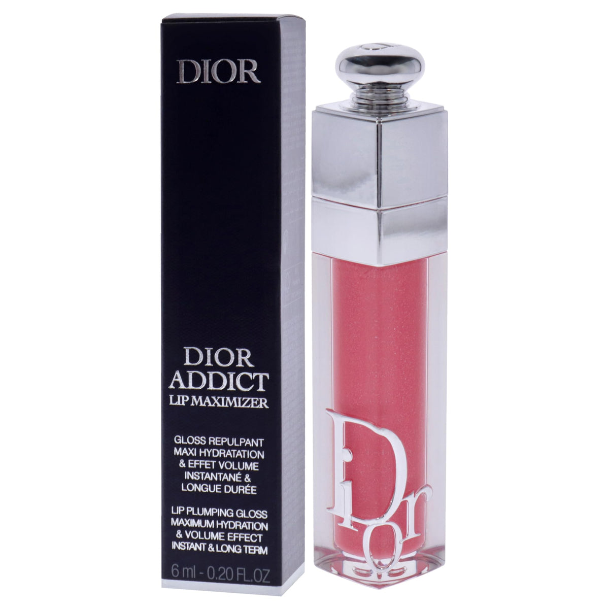 Dior Addict beside a credit card demonstrating compact 0.2 oz travel size