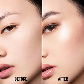 Dior palette applied on model cheek showcasing buildable glow and natural-looking luminosity