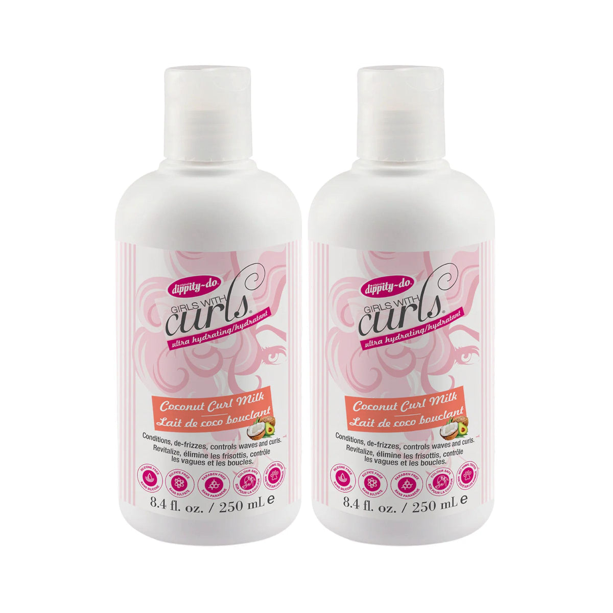 Dippity-Do front packaging showing curl milk for easy shopping