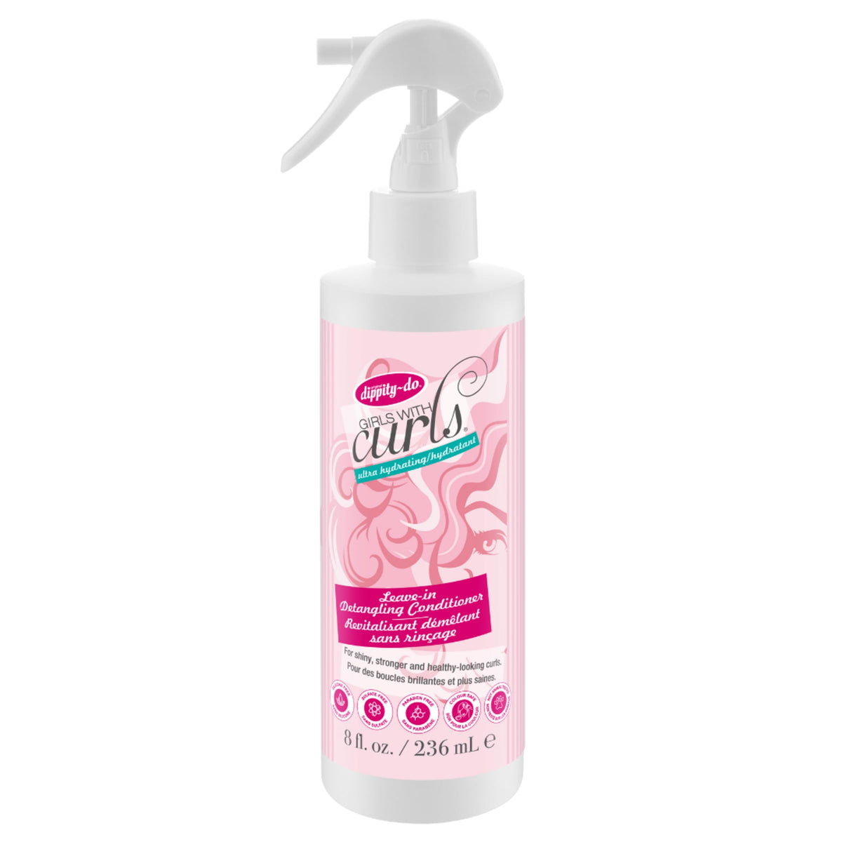 Dippity Do travel-ready bottle inside a bag for on-the-go curl maintenance