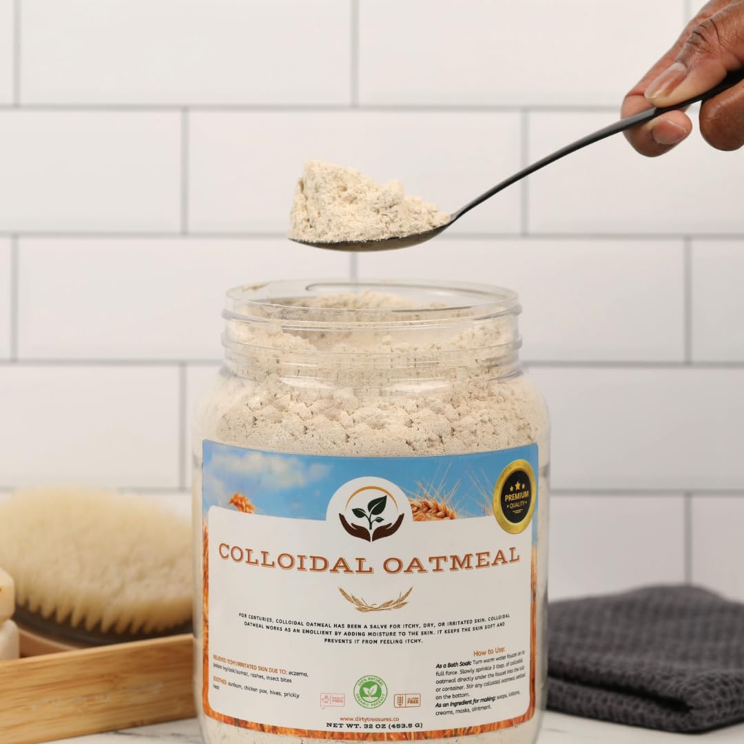 Dirty Treasures pouring into bathwater to soothe skin during soak